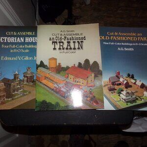 CUT AND ASSEMBLE OLD-FASHIONED FARM, VICTORIAN HOUSES or TRAIN A. G. Smith NOS